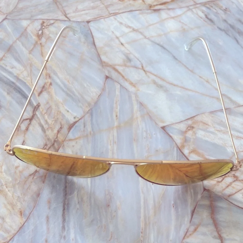 Ray-Ban Aviator Sunglasses Mirror Large 3025 Orange 58-14‎